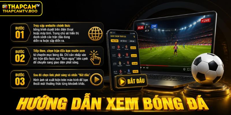 Cách xem bóng đá chi tiết trên THAPCAMTV